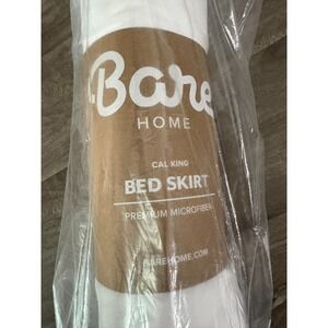 Bare Ultra Soft Premium Microfiber Bed Skirt Cal King -‎ White